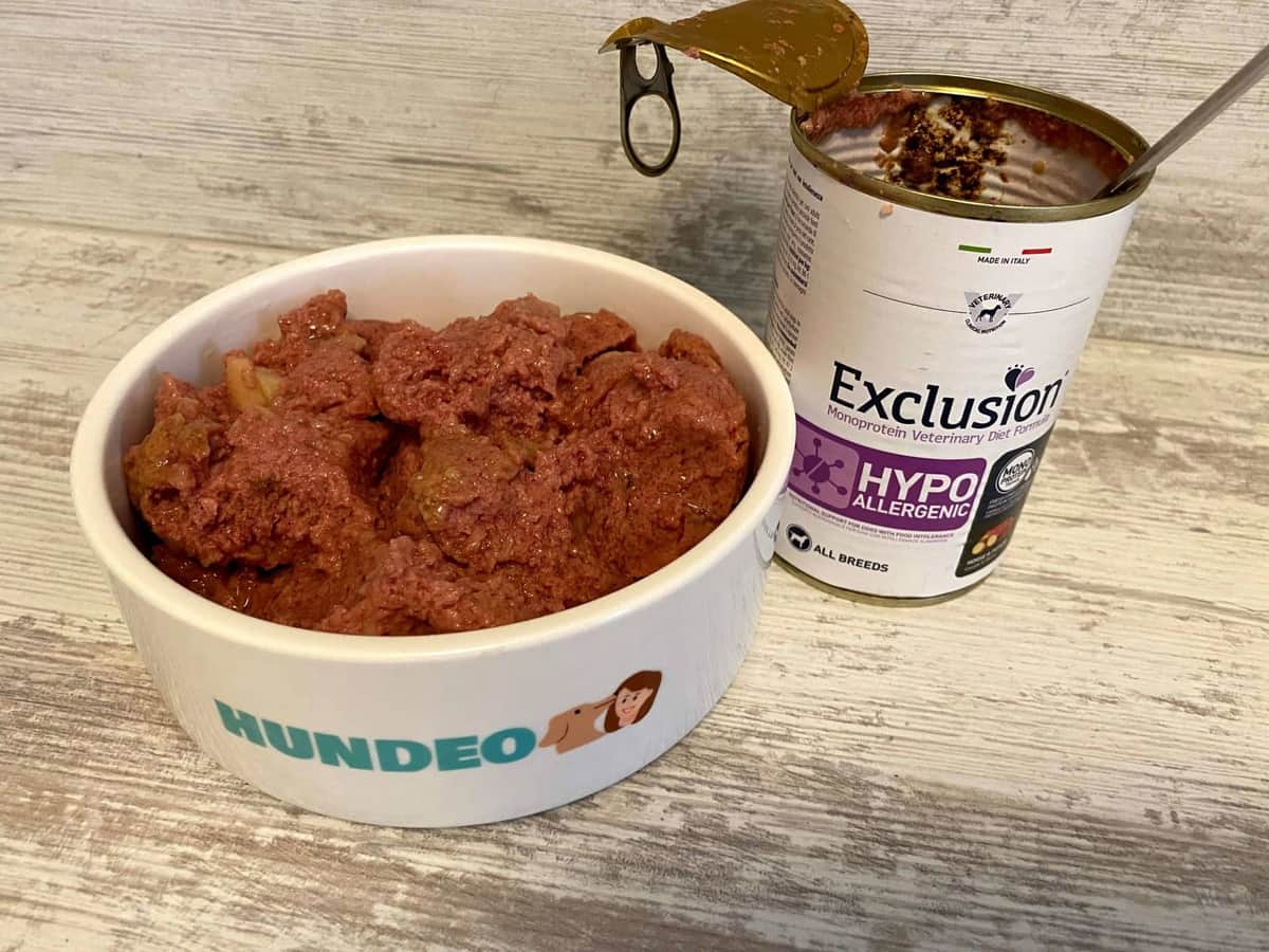 Exclusion Hundefutter Test, Dose Vet Diet Hypoallergenic