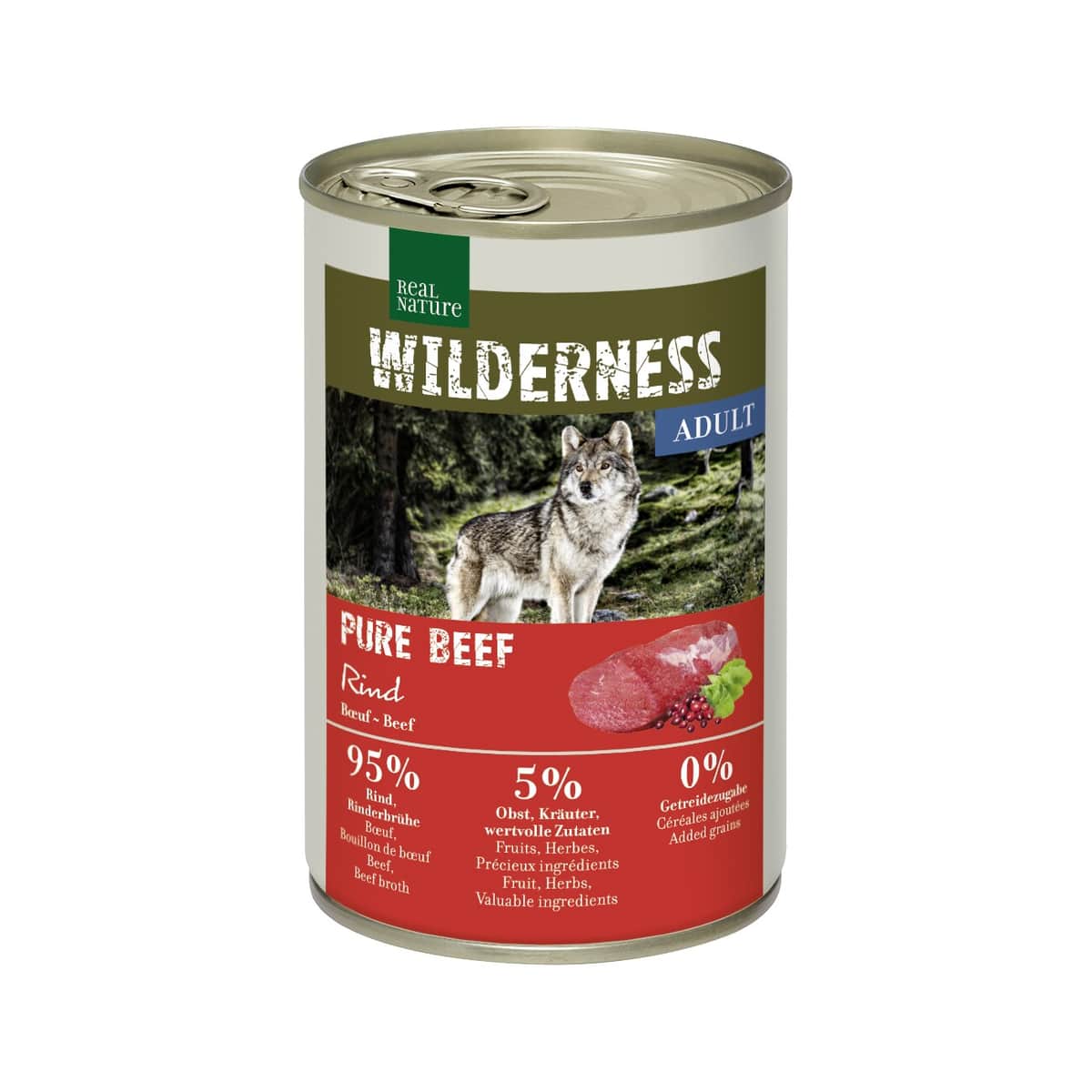 Real Nature Hundefutter Produkte im Test: verschiedene Sorten auf dem Testtisch