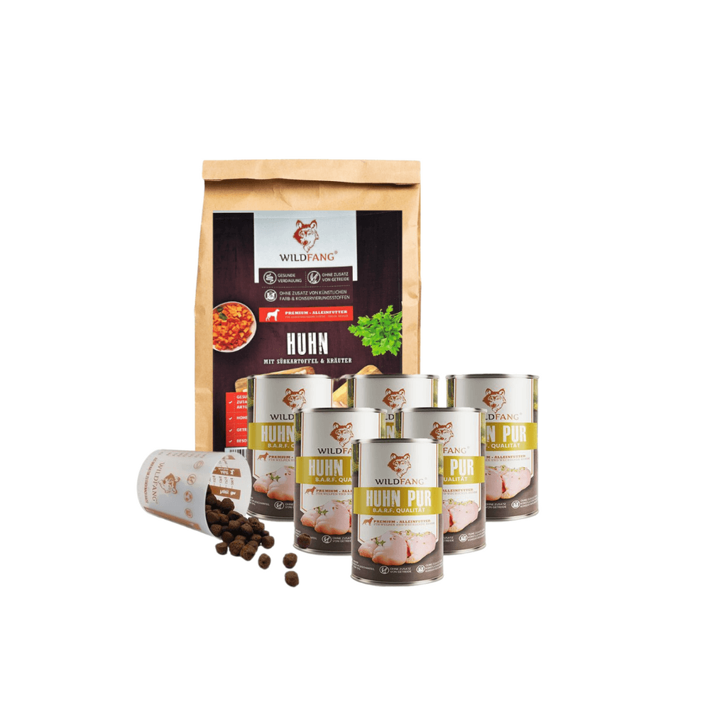 Wildfang Hundefutter Adult Futterpaket mit Trockenfutter und Nassfutter