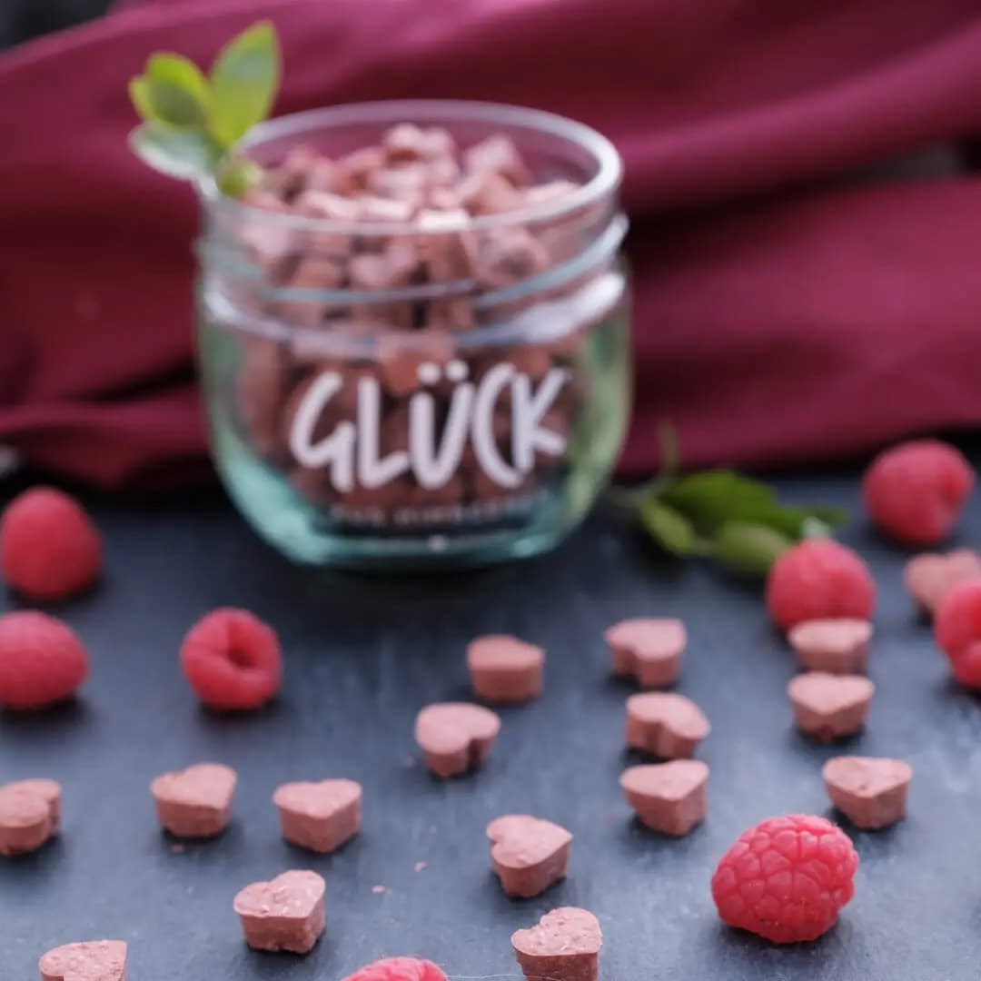 Himbeer-Kokos-Herzen