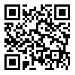 Ein schwarzweißer QR-Code, der für die Hundeo Hundetraining App entwickelt wurde, besteht aus einem quadratischen Muster aus Pixeln, die in einem Raster angeordnet sind.